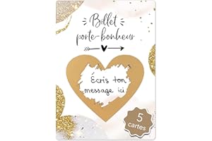 Joli Coon - Juego de 5 tarjetas para rascar, diseño de Ticket Gagant, regalo de boda