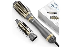 Faszin Cepillo Secador de Pelo, Salon One-Step Secador y Voluminizador el 100+Millones Ion Negativo, Cepillo Electrico Pelo con 3 Temperaturas Ajustables y 2 Cabezales de Cepillado