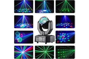 LITTLEBOYNY Disco Light Moving Head Party Lights,LT05 LED RGB Light DJ Projector Music Controlled DJ Disco Lights, DMX Effect Spotlight, for Bar KTV Family Reunion Wedding Birthday Halloween