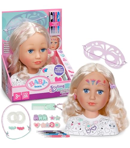 Bankeep Tête à Coiffer Jouet Enfant, 35 Pièces Tête à Coiffer Et Ma Enfant Pretend Playset Style Tete Poupee Coiffure Amz Bankeep Tête à Coiffer Jouet Enfant, 35 Pièces Tête à Coiffer Et Ma Enfant Pretend Playset Style Tete Poupee Coiffure Amz