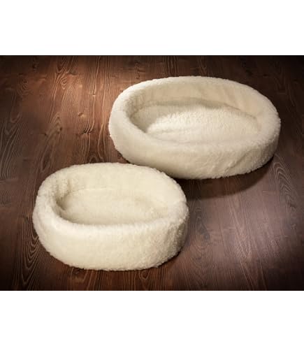 Hollert Hundebett Aus Merinowolle – 60 Cm, Kuschelweich, Temperaturausgleichend, Mit Rutschfester Unterseite