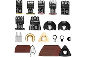 LAUYEBOHO 86 tlg Multitool Sägeblätter, Oszillierendes Sägeblätter Kit, Oszillierendes Multitool Zubehörset für Fein Multimaster, Ryobi, Milwaukee, Bosch, Dremel, Dewalt, Rockwell, Makita