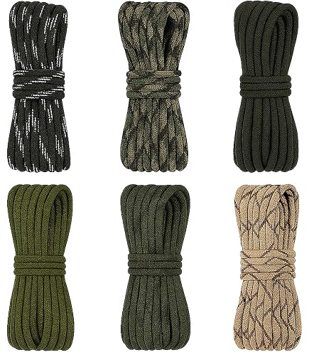 Corda Paracord 550 Lb FISHLUND 50 Piedi (15 Mt) – Tipo III, 7 Fili Interni, 4 Mm, Nylon, Per Campeggio E Sopravvivenza, Viola
