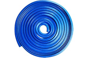Ozkak Cubrecantos 5m U Protector de Puerta Coche Goma Borde Caucho de Coche Sello Protección de Borde con Soporte Metal para Bordes de Vidrio, Tablero de Madera, Chapa, Puerta del vehículo, Azul