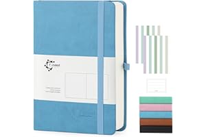 Fasood Cuaderno Punteado A5,Bullet Journal- Libreta Puntos de Tapa Dura Con 320 Páginas 100g/m² Papel,para Escritores, Diaristas, Reuniones de Negocios y Estudiantes (Azul)