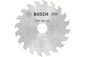 Bosch 1x Lame de scie circulaire PRO Wood pour scies circulaires portatives filaires (pour Bois résineux, Bois dur, Ø mm, Professional Accessoire Scie circulaire portative)