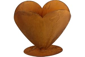 ‎BORNHÖFT Bornhöft Herz zum bepflanzen Rost Edelrost 30cm x 30cm rostige Gartendeko Gartendekoration Metall Pflanzgefäß Rost