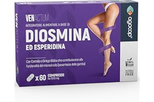 AGOCAP Diosmina Esperidina, Circolazione gambe, Microcircolo e Trattamento delle Vene Varicose. Venactum, 60 compresse con Mirtillo rosso, gingko biloba, Centella Asiatica. Contrasta i capillari rotti gambe