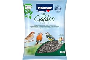 VITAKRAFT - Vita Garden - Alimentation Complète Pour Oiseaux Extérieurs - Graines de Tournesol Strié - Format 1,5kg
