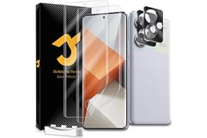 JZG 2 x Protector Pantalla para Xiaomi Redmi Noto 13 Pro Plus 5G (6,67 Pulgadas) con 2 x Protector de Lente de Cámara, Autorreparación, Compatible Huellas Dactilares ID, HD Clara, Antiarañazos