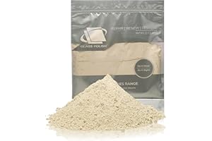 Glass Polish 1 kg Ossido di Cerio - Polvere per Lucidatura di Vetro di Grano Fine - Alta Qualità - TREO 95% - 2,5 Micron - Bianco