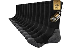 TANSTC Chaussette Homme femme 43-46 35-38 39-42 47-50 chaussette homme hiver Sport, Chaussettes Hautes Homme, AntidéRapante Respirant RandonnéE Chaussettes 6 paires
