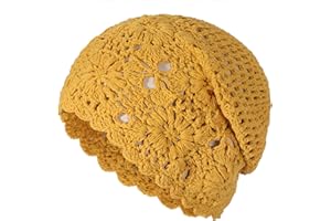 ZLYC Bonnet d'été en Tricot Fait Main pour Femme