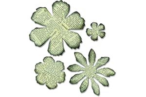 Sizzix Bigz Tattered Florals, 4 Sizes and Shapes Steel Rule Die by Tim Holtz