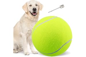 NUOLUX Palla da tennis per giocattoli per animali domestici di grandi dimensioni da spiaggia da 9,5 pollici