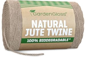 GardenGloss jutesnöre naturlig fiber – 100 % biologiskt nedbrytbar – 200 m x 1 mm