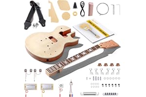 Leo Jaymz DIY Single Cut lp Electric Guitar Kits with Mahogany Body and Neck -Rosewood Fingerboard and All Components Included(SC)