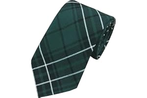 Great British Tie Club Men's Maclean Green Tartan Neck Ties