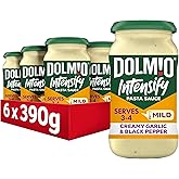 Dolmio Intensify Pasta Sauce Mild Creamy Garlic & Black Pepper Jar, perfect for a quick pasta meal for 3-4, Bulk Multipack 6 
