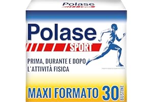 Polase Sport, Magnesio e Potassio Integratore Alimentare Prima, Dopo, Durante l'Attività Fisica con Vitamina C, Sali Minerali e Maltodestrine, Energetico Salino Gusto Arancia, Maxi formato 30 bustine​