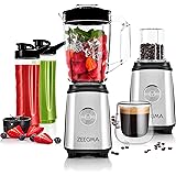 ZEEGMA VITAMINE Frullatore multifunzione 4 in 1 da 1050 W con brocca da 1 litro, frullatore elettrico per smoothie con blocco