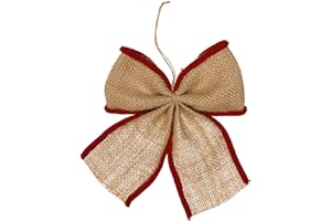 ‎HALBACH SEIDENBÄNDER Halbach Seidenbänder Premium Jute Schleifen Set | Große Geschenkschleife für Weihnachtsdeko und Baumschmuck