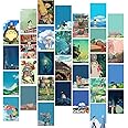 Kitty Cat paper Studio Ghibli Anime Aesthetic Wall Collage Kit || 30 Unique Poster Set + Free Tape, 4x6in Each, Posters: Dorm, Hostel Essential, Aesthetic Room Decor (Studio Ghibli)