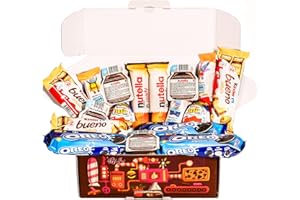 CHOCOFACTURER Regalo Cioccolato - Confezione regalo di cioccolatini I Regalo originale per compleanni, Natale, bambini, coppie: KInder Bueno, Happy Hippo, Kinder Joy, Oreo,