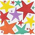Talking Tables 20 x Star Birthday Paper Napkins | Decoupage Lunch Serviettes, Party Supplies, Disposable Table Decorations Eco Choice Recyclable Product & Packaging, White