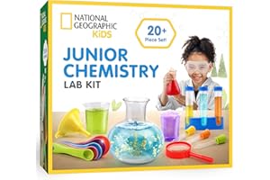 BLUE MARBLE NATIONAL GEOGRAPHIC Kids Junior Chemistry Set - Full Early Learning Lab Kit with 50 Science Experiments for Kids & 20+ Lab Tools, Chemistry Set