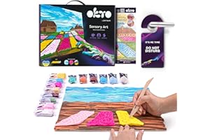 OKTO Flower Beds in Holland Art Craft Kits - Similar to Painting by Numbers for Adults, Air Dry Clay Modelling Kit, Arts and Crafts, Craft Kit