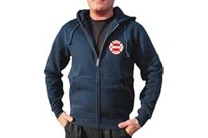 FEUER1 Hooded Jacket Navy, Chicago Fire Department Chest Emblem