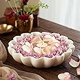 RITUALISTIC Marble Leher Urli - Decorative Bowl for Flowers and Home Decoration - Traditional Decor Stone Uruli, White