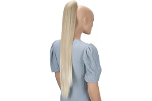 CAISHA 70cm Postiche Natte Queue De Cheval Extensions De Cheveux Raide Blond Clair H161