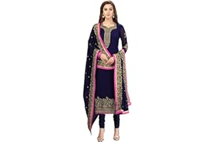 TRENDMALLS Damen Georgette Stickerei Salwar Anzug Set