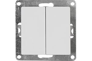 MC POWER - Wechselschalter | CUP | 2-fach, 250V~/10A, UP, weiß, poliert