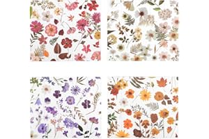 Marcadores de libros, Lychii paquete de marcadores de estilo flores, 20 tipos de marcadores de plástico de diseño flores (Set D)