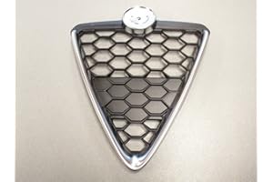 CAR PASSION Griglia Compatibile con Alfa Romeo Giulietta Scudo Mascherina Paraurti Anteriore B-Tech Nido D'ape Nero Brunito Sportivo (Argento Satinato)