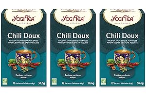 YOGI TEA, Chaï Curcuma, Infusion Bio, Excellent pour le lait doré, Naturellement Sans Caféine, Mélange de Curcuma, Cannelle et Gingembre, 102 (6x17) Sachets de Thé