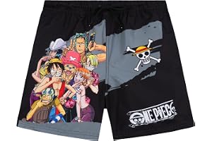 Get Trend One Piece badshorts för pojkar 7-14 år, UPF 50+ nätfodrade badshorts, elastiska badbyxor, pool strand nödvändigheter