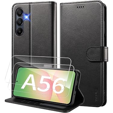 Custodia Portafoglio A Righe In Pelle PU + 2 Pellicole Vetro Temperato Per LG Q6 - Slot Carte E Supporto