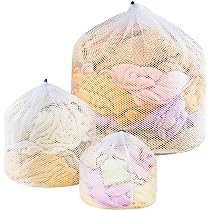 Set 3 Sacchetti Per Bucato In Rete Con Cerniera - Delicati, Riutilizzabili, Per Lavatrice E Organizer Viaggio - 2