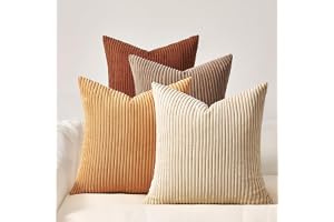 Topfinel örngott 45 x 45 höst set om 4 manchesterörngott örngott soffkuddar dekorationskudde för soffa säng vardagsrum barn f