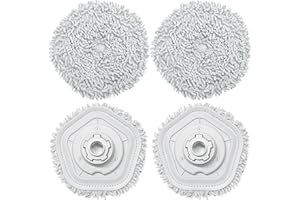 ANBOO 4PCS Chiffons pour Dreame W10/W10 Pro de Rechange pour aspirateur Robot, Lavable Tampon de Vadrouille, Parfait pour Tous Les Types de sols