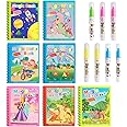 FIHODONE 7 PCS Water Colouring Books for Children,Water Painting Books for Kids with 7 Water Pens for Toddlers,Water Colouring Book,Painting Books for 2 3 4 5 6 Year Old Boys Girls Gifts