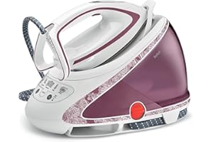 ‎TEFAL Tefal Dampfbügelstation Pro Express Ultimate GV9560, leistungsstarker 7,3-Bar-Druck, Dampfstoß bis 490 g/Min., abnehmbarer Kalk-Kollektor, Durilium Airglide Autoclean-Bügelsohle, Pink / Weiß