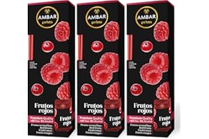 Ambar Perfums Ambientador Mikado Frutos Rojos. Ambientador de Varillas 0% Alcohol, +60 días duración. (Pack 3 uds. x 45 ml)