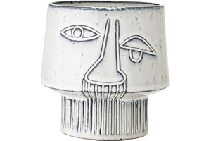 Bloomingville Flower Pot, Ceramic, White, Diameter 15 cm