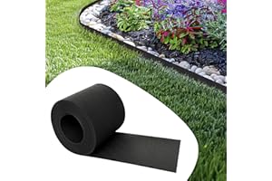 GARDENIX Flexibel TapeBORDER - Borde para césped (plástico, Longitud 10 m, Altura 14 cm), Color Negro
