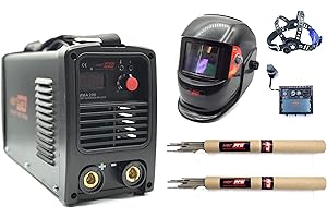 HER PRO QUALITY PRO TOOLS HER PRO | Soldador Profesional MMA-200amp al 60% con Pantalla Automatica y Electrodos | Hot Start, Arc Force y Anti Stick | Ligera y Portatil